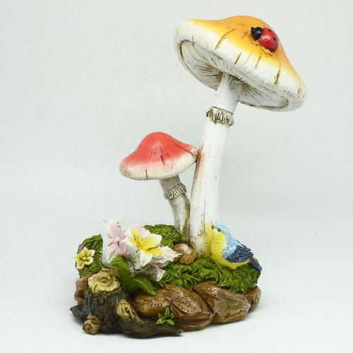 跨境亚马逊花园产品 复活节蘑菇雕像庭院蜗牛装饰 树脂工艺品摆件