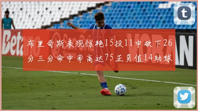 布里奇斯表现惊艳15投11中砍下26分三分命中率高达75正负值14助球队取胜